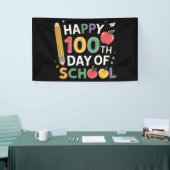 100ste Schooldag Leraren Gelukkig 100 Dagen Spandoek (Beurs)