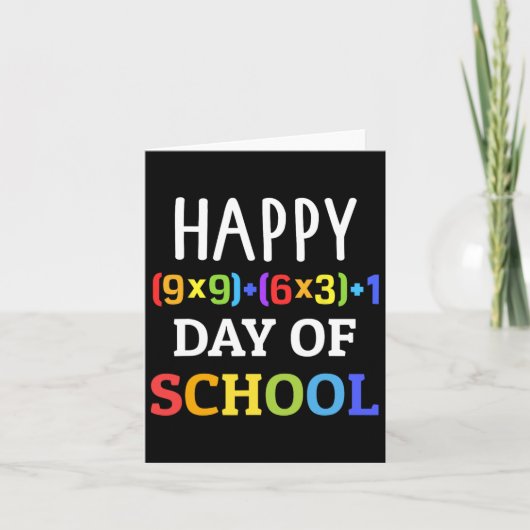 100ste schooldag met Wiskunde formule voor 100 dag Kaart (Voorkant)