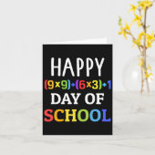 100ste schooldag met Wiskunde formule voor 100 dag Kaart (Gele Bloem)