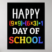 100ste schooldag met Wiskunde formule voor 100 dag Poster (Voorkant)