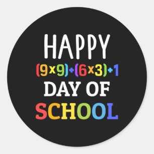 100ste schooldag met Wiskunde formule voor 100 dag Ronde Sticker