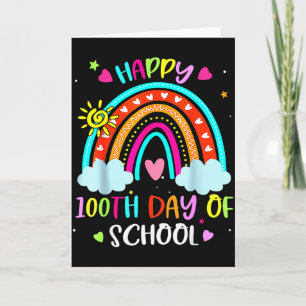 100ste Schooldag Regenboog Gelukkige 100 Dagen Sli Kaart