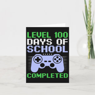 100ste schooldag voltooid voor kinderen kaart