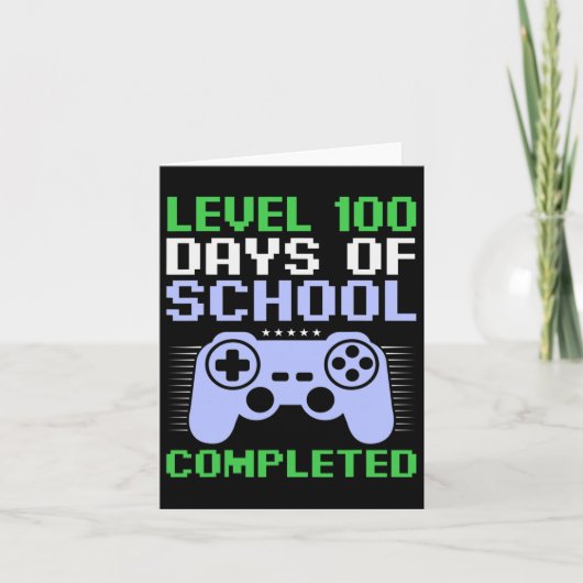 100ste schooldag voltooid voor kinderen kaart (Voorkant)