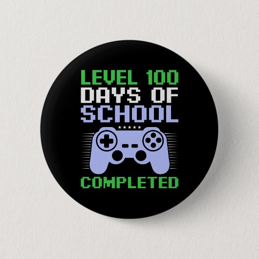 100ste schooldag voltooid voor kinderen ronde button 5,7 cm (Voorkant)