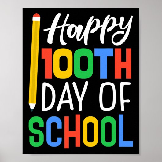 100ste schooldag voor Kinder leerkrachten Poster (Voorkant)