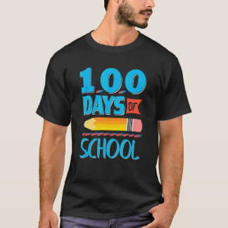 100ste schooldag voor leerkrachten Kinderen Gelukk T-shirt