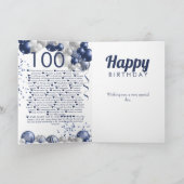 100ste verjaardag 100 redenen waarom we van je hou kaart (Binnen)