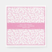 100ste verjaardag Cool nummer Patroon Roze/Wit Servet (Voorkant)