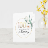 100ste Verjaardag | de BloemenKaart van de Kaart (Gele Bloem)