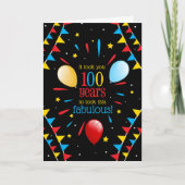 100ste verjaardag Die Fantastisch Uitziende Vlagge Kaart (Voorkant)