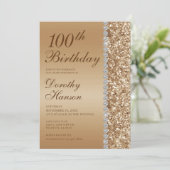 100ste verjaardag Elegant Kaart (Staand voorkant)