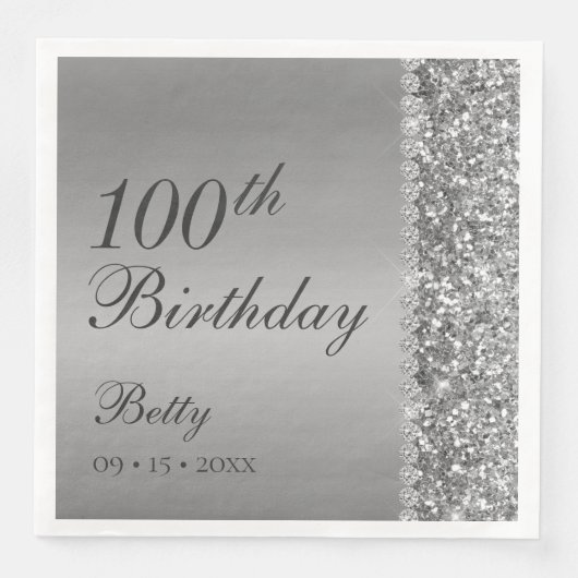 100ste verjaardag Elegant Servet (Voorkant)