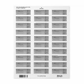 100ste verjaardag Elegant zilver retouradres Etiket (Full Sheet)