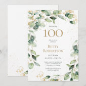 100ste verjaardag Eucalyptus Kaart (Voorkant / Achterkant)