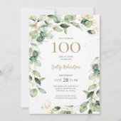 100ste verjaardag Eucalyptus Kaart (Voorkant)