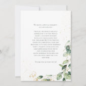 100ste verjaardag Eucalyptus Kaart Verzoek (Achterkant)