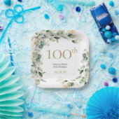 100ste verjaardag Eucalyptus Papieren Bordje (Feest)