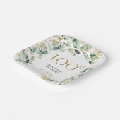 100ste verjaardag Eucalyptus Papieren Bordje (Gebogen)