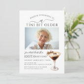 100ste verjaardag foto Espresso Martini Kaart (Staand voorkant)