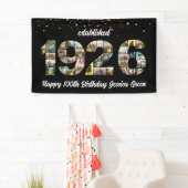 100ste verjaardag Fotocollage Opgericht 1926 Spandoek (Insitu)