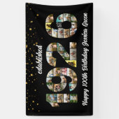 100ste verjaardag Fotocollage Opgericht 1926 Spandoek (Verticaal)