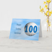 100ste verjaardag golfkaart kaart (Gele Bloem)