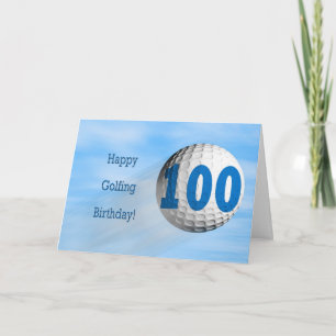 100ste verjaardag golfkaart kaart