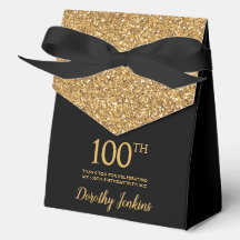 100ste verjaardag Gouden Glitter Bedankt