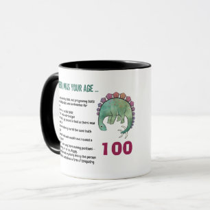 100ste verjaardag Grappig ouder worden tekstberich Mok