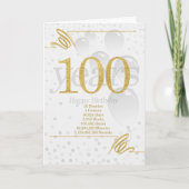 100ste verjaardag in dagen weken minuten met naam kaart (Voorkant)