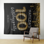 100ste verjaardag Luipaardprint Foto Achtergrond Wandkleed (In Situ (horizontaal))