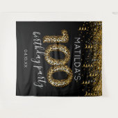 100ste verjaardag Luipaardprint Foto Achtergrond Wandkleed (Voorkant (horizontaal))