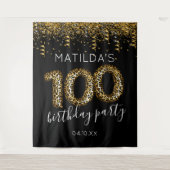 100ste Verjaardag Luipaardprint Fotobehang Wandkleed (Voorkant)