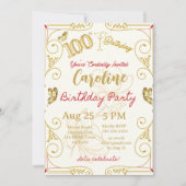 100ste verjaardag mijlpaal Elegant Kaart (Voorkant)