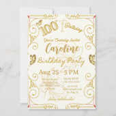 100ste verjaardag mijlpaal Elegant Kaart (Voorkant)