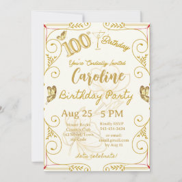 100ste verjaardag mijlpaal Elegant Kaart