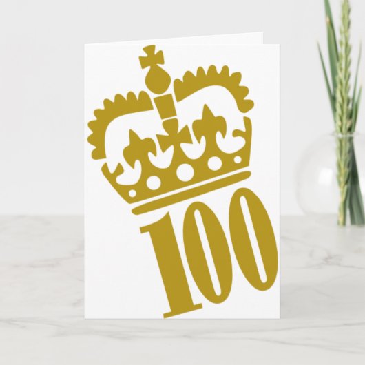 100ste verjaardag - Nummer - Honderd Kaart (Voorkant)