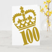 100ste verjaardag - Nummer - Honderd Kaart (Gele Bloem)
