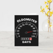 100ste verjaardag oldometer nul tot 100 jaar auto kaart (Gele Bloem)