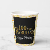 100ste verjaardag  papieren bekers (Voorkant)