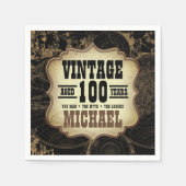 100ste Verjaardag Party  Thema Custom Name Servet (Voorkant)