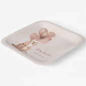 100ste verjaardag Roze Goud Kake Papier Bord (Gebogen)