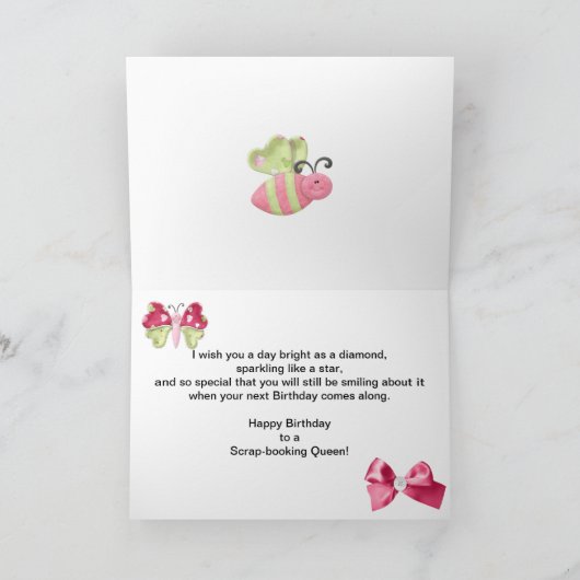 100ste verjaardag scrapbooking stijl kaart (Binnen)