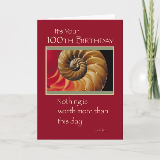 100ste verjaardag Shell Rood Kaart (Voorkant)