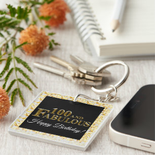 100ste verjaardag  sleutelhanger