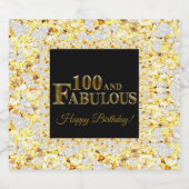 100ste verjaardag sparkling wijnetiket (Enkel label)