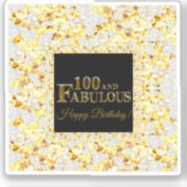 100ste verjaardag  sticker (Voorkant)