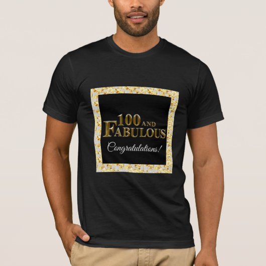 100ste verjaardag  t-shirt (Voorkant)