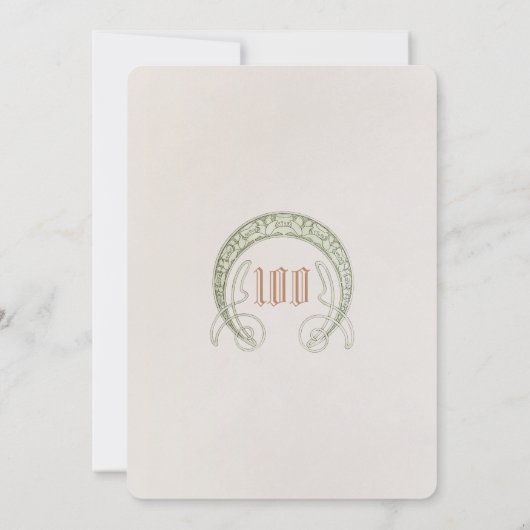 100ste verjaardag uitnodiging Art Nouveau W. Morri (Achterkant)